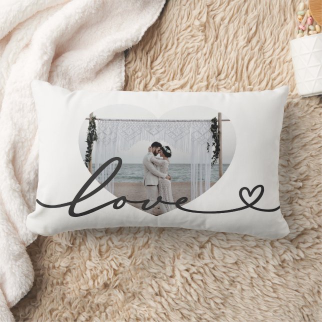 Almofada Lombar Foto Personalizada do Coração com Roteiro de Amor (Cobertor)