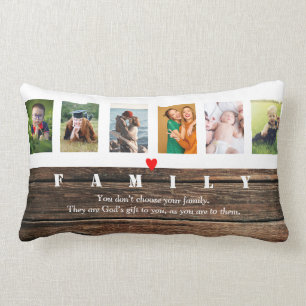 Almofada Lombar Fotografia Rústica Colagem Personalizada Fotograf