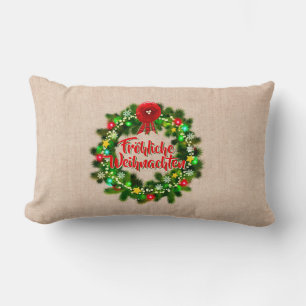 Almofada Lombar Frohe Weihnachten Kissen Natal