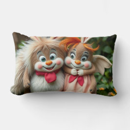 Almofada Lombar „Fröhliche Hasenfreunde im Frühlingsgarten“