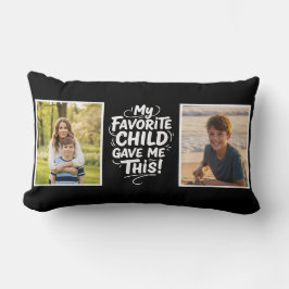 Almofada Lombar Fun Favorite Child Gave Me This 2 Photo Mom black