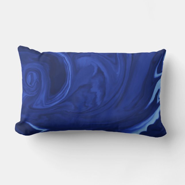 Almofada Lombar Fundo azul de cobalto texturizado (Frente)