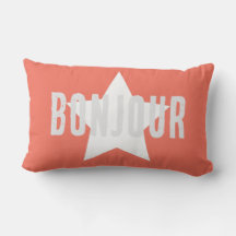 Fundo minimalista rosa Bonjour personalizado