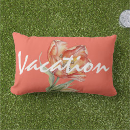 Almofada Lombar Fundo romântico personalizado relaxante em floral