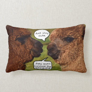 Almofada Lombar Funny Alpaca Alpacalypse Scheming