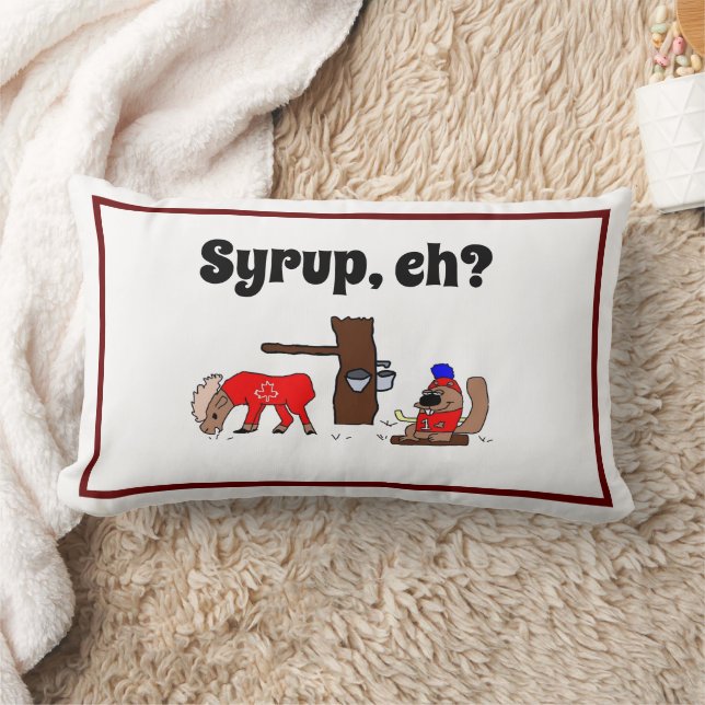 Almofada Lombar Funny Canada Moose and Beaver com Xarope de Maple (Cobertor)