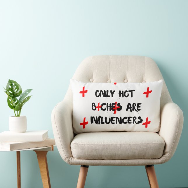 Almofada Lombar Funny Influencer Quote Pillow For Home Decor (Cadeira)