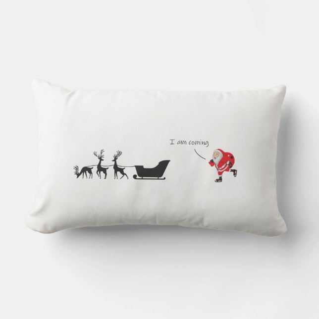 Almofada Lombar Funny santa 'I am coming' for sleigh (Frente)