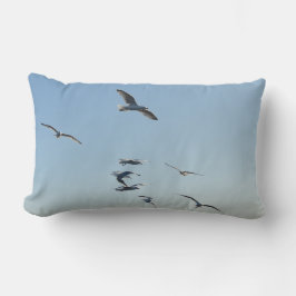 Almofada Lombar Gaivotas Reversíveis Voando