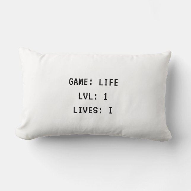 Almofada Lombar Game Life Level 1 Life 1 Pillow (Frente)