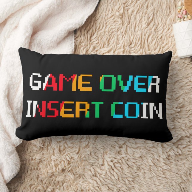 Almofada Lombar Game Over Insert Coin (Cobertor)
