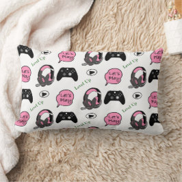 Almofada Lombar Gamer Girl Pink and Black