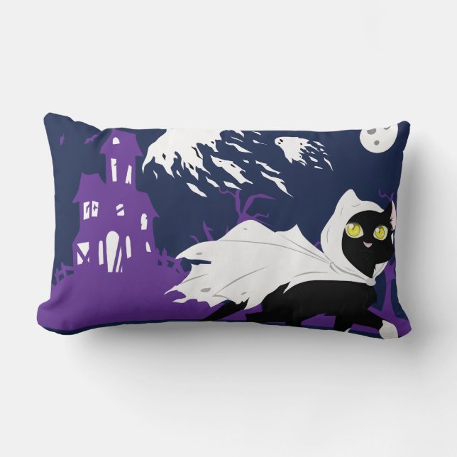 Almofada Lombar Gatinho fantasma (Frente)