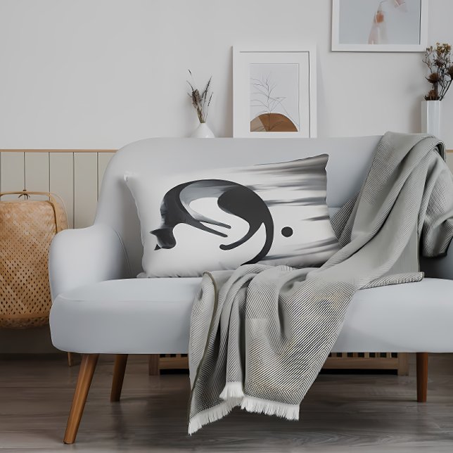 Almofada Lombar Gato Abstrato moderno - Arte Design minimalista (Criador carregado)