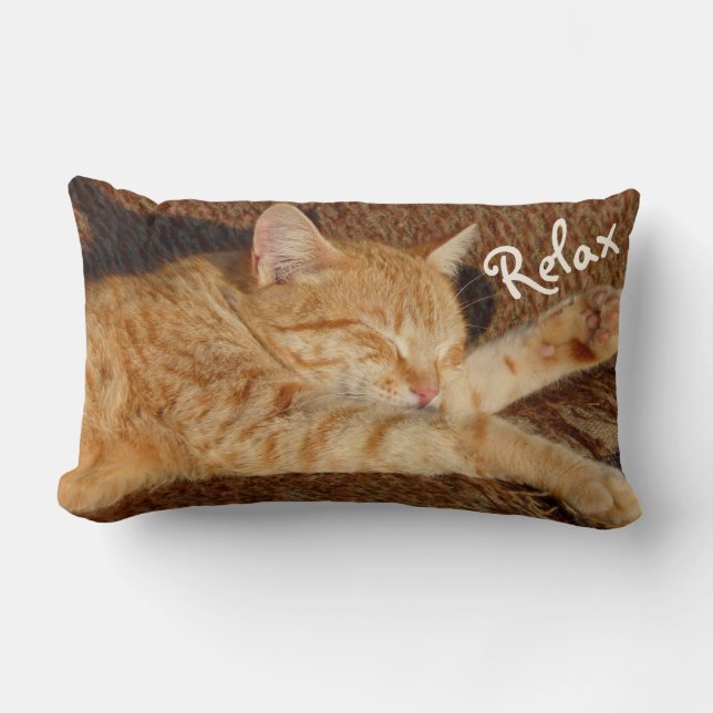 Almofada Lombar Gato de relaxamento (Frente)