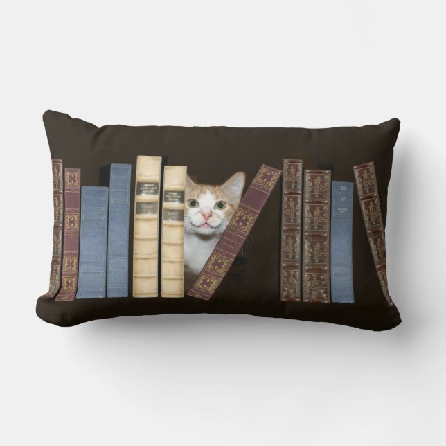 Almofada Lombar Gato e livros (Frente)