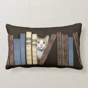 Almofada Lombar Gato e livros
