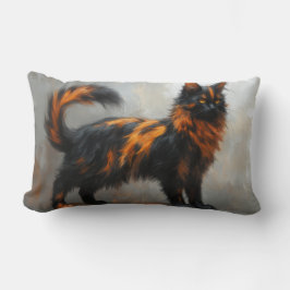 Almofada Lombar Gato malhado da raça maine coon fofinho