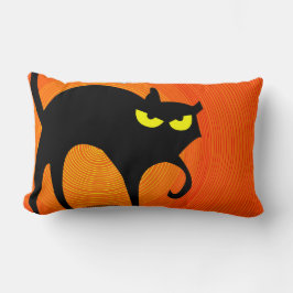 Almofada Lombar Gato Negro de Halloween Spooky