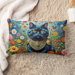 Almofada Lombar Gato no Jardim das Delícias Terrenas 3