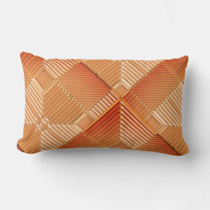 Almofada Lombar Geometria Contemporânea de Laranja enferrujado