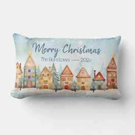 Almofada Lombar Gingerbird Row Houve Natal