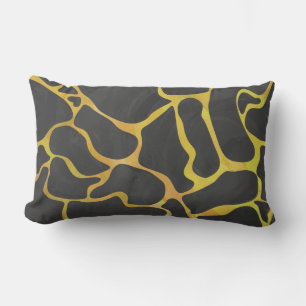 Almofada Lombar Giraffe Black and Yellow Impressão