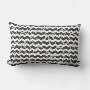 Almofada Lombar Giraffe Black e Cinza Chevron Patterno