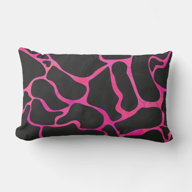 Almofada Lombar Giraffe Hot Pink e Impressão preto (Frente)