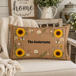Almofada Lombar Girassol Personalizado