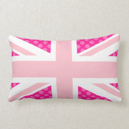 Almofada Lombar Girly Pink Bolinhas Union Jack