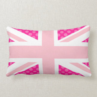 Almofada Lombar Girly Pink Bolinhas Union Jack