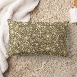 Almofada Lombar Glama Glitter Dourado