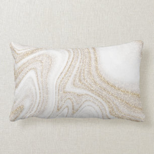 Almofada Lombar Glitor de ouro branco moderno