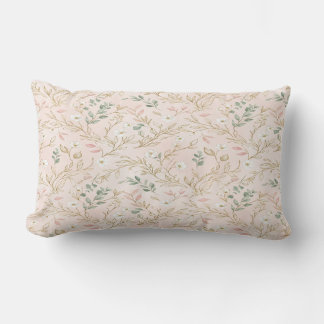 Almofada Lombar Gold Blush Floral Wedding Pillow