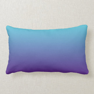 Almofada Lombar Gradiente de Fundo Simples Turquesa Azul Roxo