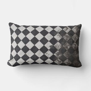 Almofada Lombar Gráfico de harlequim preto e branco