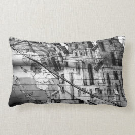 Almofada Lombar Grafites preto e branco em San Francisco