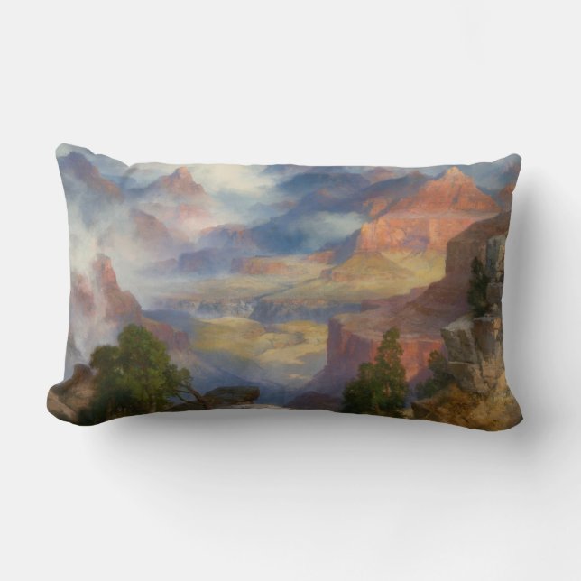 Almofada Lombar Grand Canyon in Mist (por Thomas Moran) (Frente)