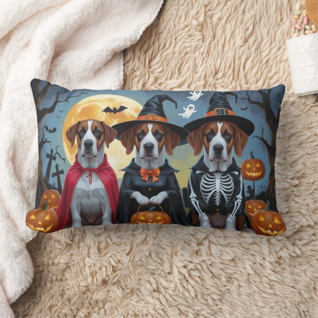 Almofada Lombar Grande Dane Dogs Pumpkin Halloween Engraçado (Cobertor)