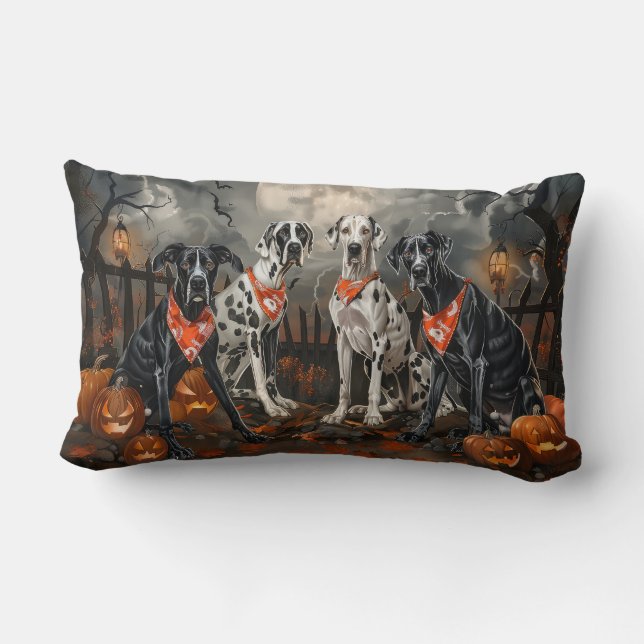 Almofada Lombar Grande Dane Halloween Spooky (Verso)