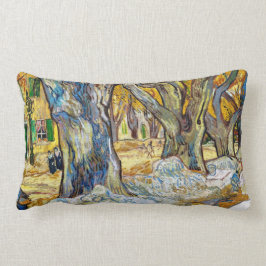 Almofada Lombar Grandes árvores planas por Vincent van Gogh