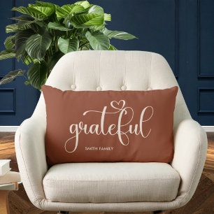 Almofada Lombar Grateful Brown Fall Autumn