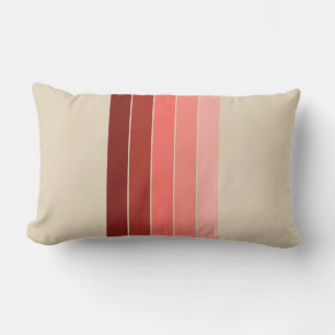 Almofada Lombar Grelhas de bege rosa-vermelho-coral