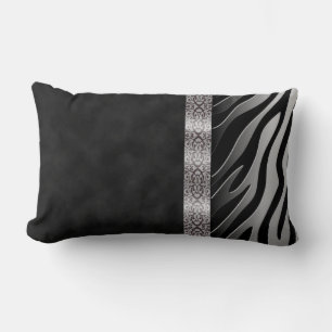 Almofada Lombar Greve de Zebra do Sul Branco e Preto Digital