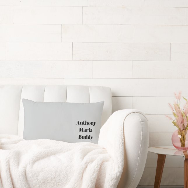 Almofada Lombar Grey Throw Pillow (Sofá)