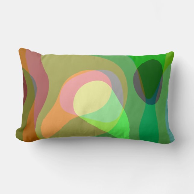 Almofada Lombar Groovy Retro Abstrato Art 710 (Frente)