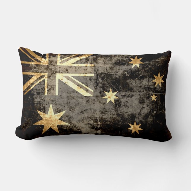 Almofada Lombar Grunge Austrália Flag 3 (Frente)