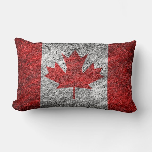 Almofada Lombar Grunge Canadian Flag (Frente)