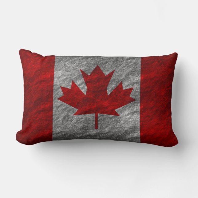 Almofada Lombar Grunge Canadian Flag 3 (Frente)
